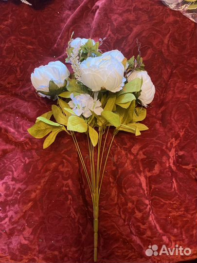 Искусственные цветы: пионы, Кустики с ягодками