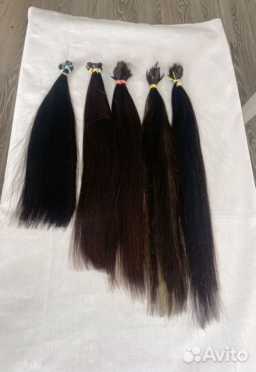 Волосы б/у тёмные, шоколад