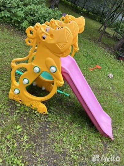 Горка - качели детские Бегемот,Ching Ching