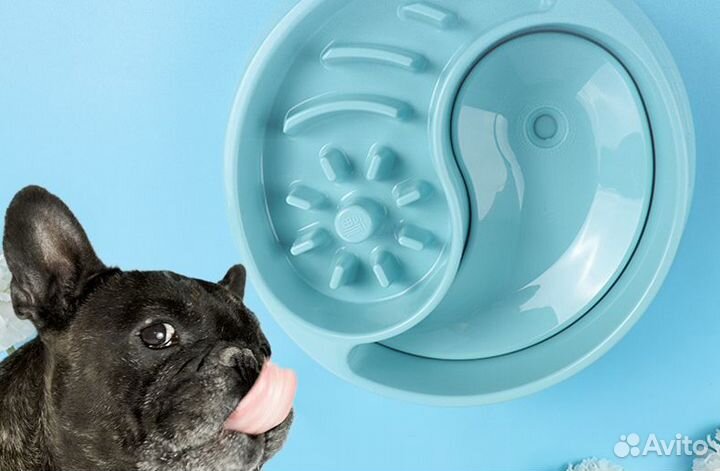 Миска для медленного кормления с отсеком для воды