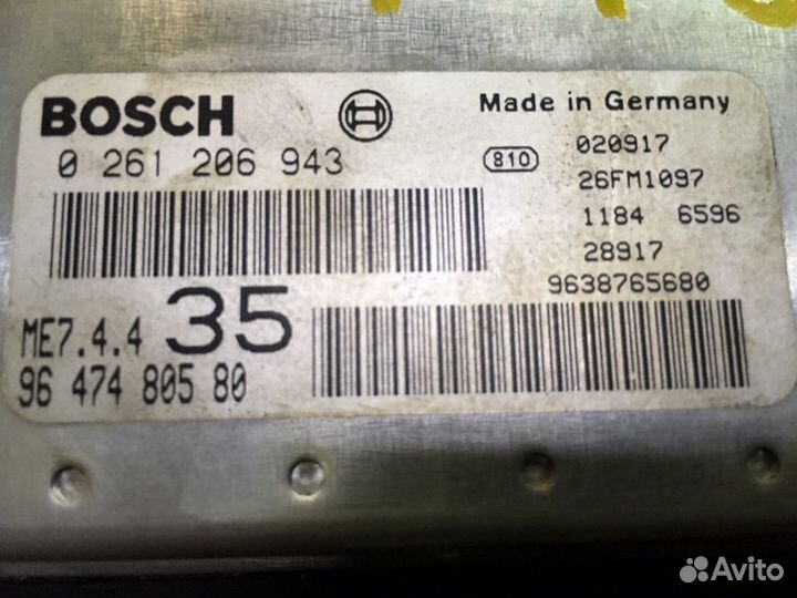 Блок управления двигателем peugeot 307