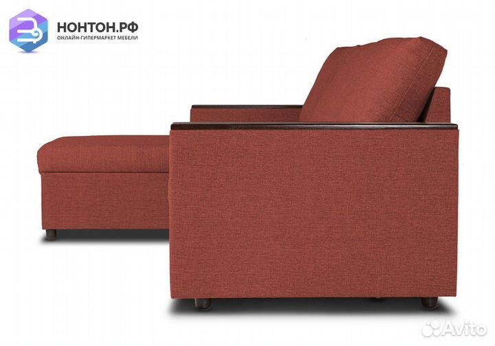 Диван угловой дельфин Тайлер терракотовый