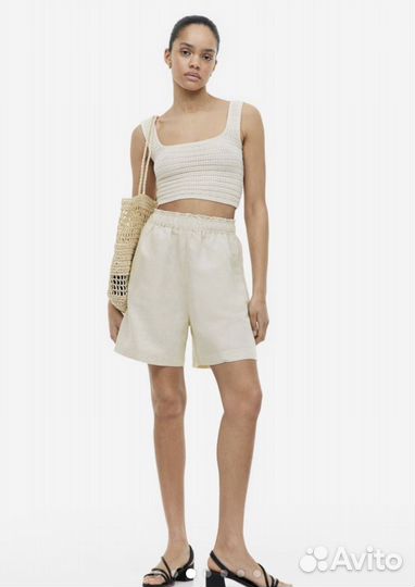 Льняные шорты hm