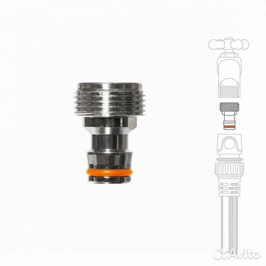 Адаптер металлический для кранов с внутренней резь