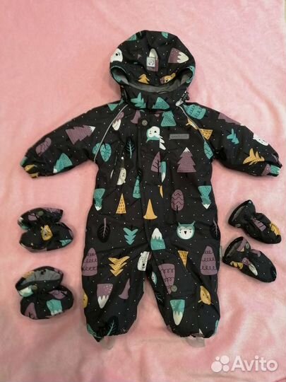 Комбинезон зимний Crockid размер 68-74