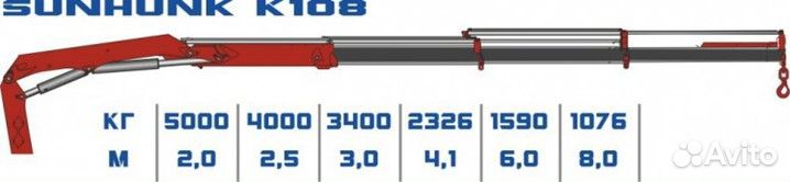 Прм С кму sunhunk K-108-2 на шасси schacman SX3258