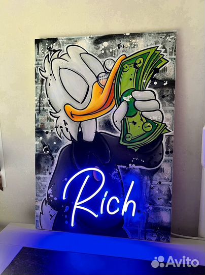 Картина скрудж макдак с подсветкой