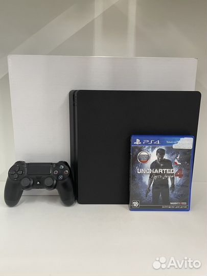 Игровая приставка PS4 Slim 1Tb 2208B+Uncharted4