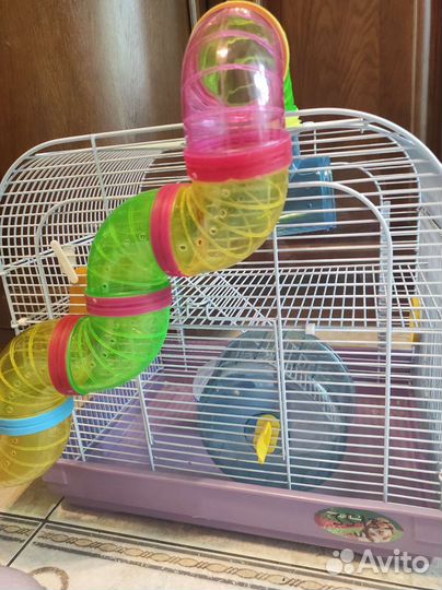 Клетка для хомяка с трубами