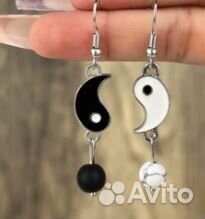 Серьги Инь янь