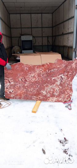 Мраморный слэб кардинал ред