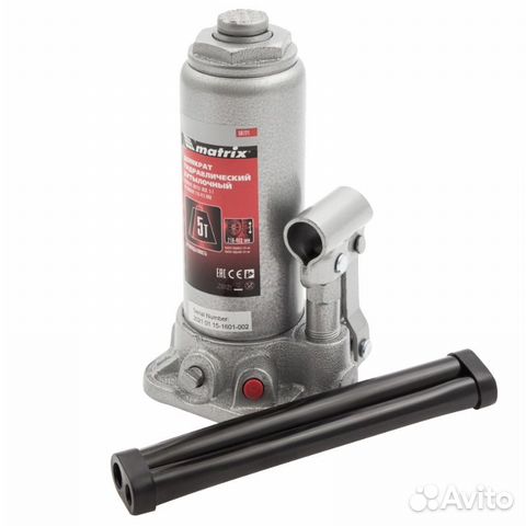 Бутылочный гидравлический домкрат Matrix 50721 (5