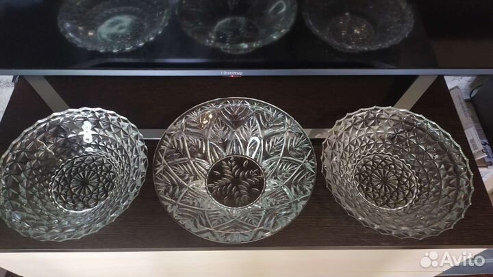 Хрустальные салатники, конфетницы и другие изделия