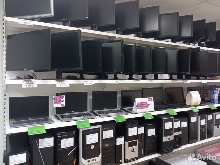 Много мониторов 17 - 24 дюйма, есть опт