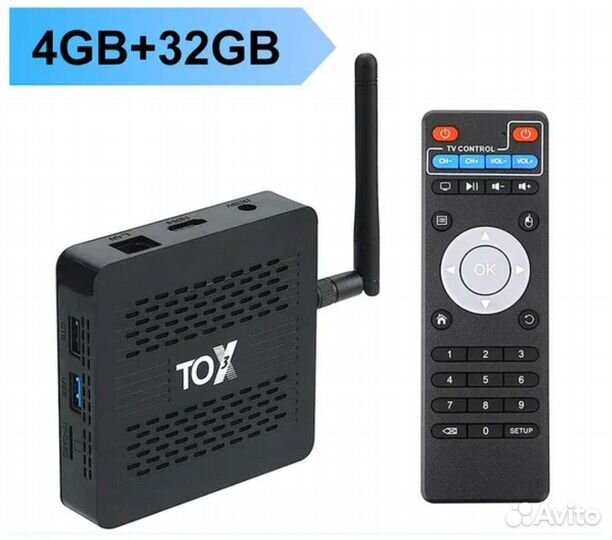 Тв-приставка TOX 3 + прошивка ATV + приложения