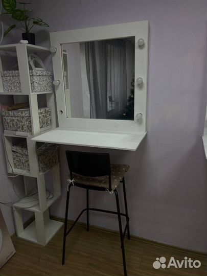 Гримерное зеркало с лампочками бу