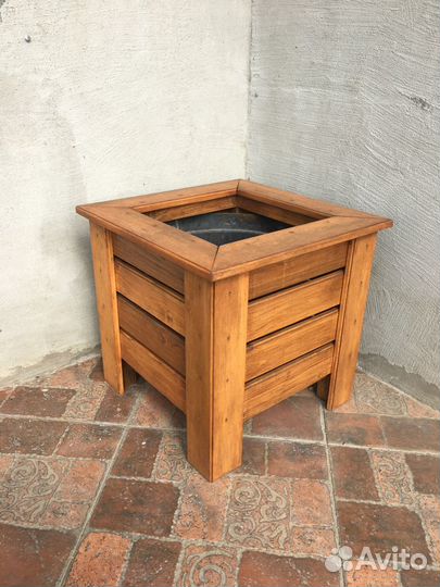 Деревянное кашпо, вазон, мебель для террас