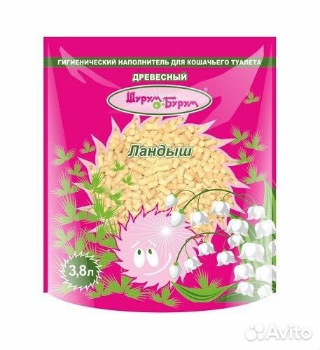 Наполнитель 3,8л Шурум-Бурум древес. с ароматом ландыша д/к