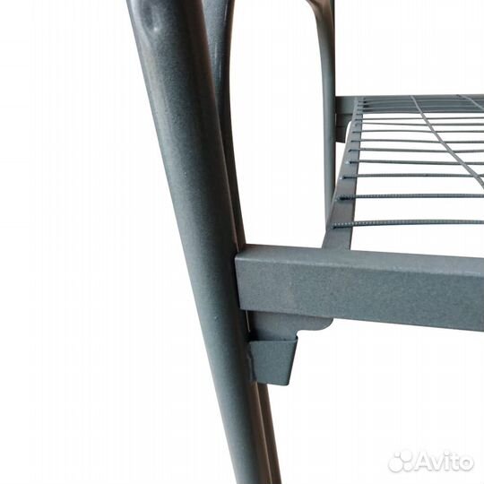 Кровать металлическая 1-ярусная с двумя усилениями