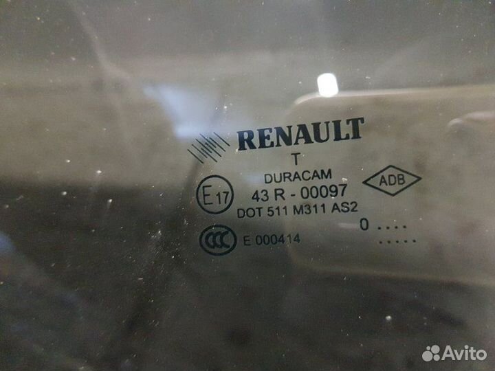 Стекло заднее левое Renault Fluence 2010