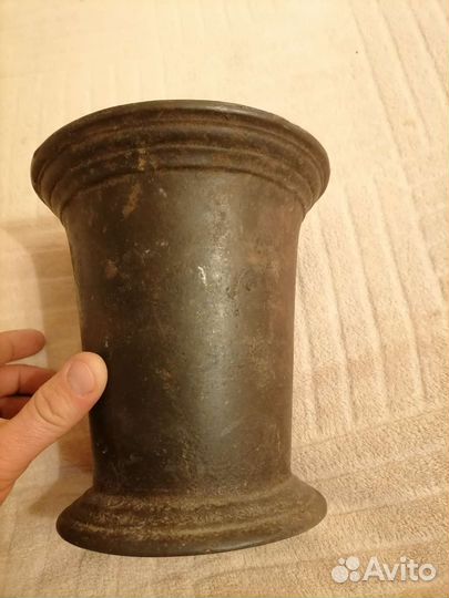 Ступка Большая с пестиком СССР чугун
