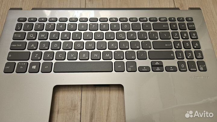Топкейс клавиатура для Asus X509, F509 серый новый