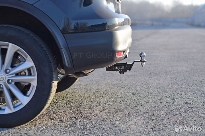 Фаркоп Nissan Qashqai с 14г., съемный квадрат