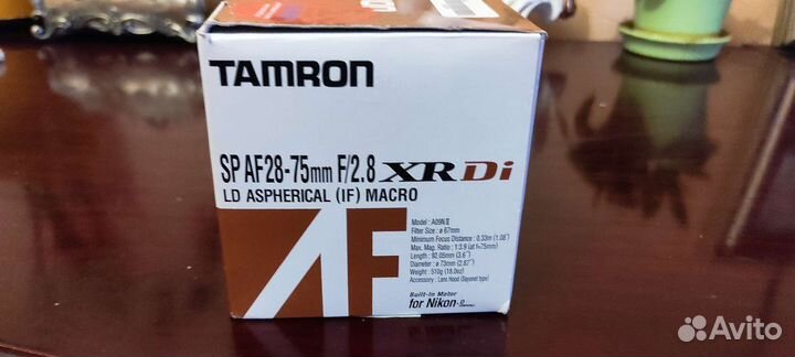 Объектив tamron 28 75mm f 2.8