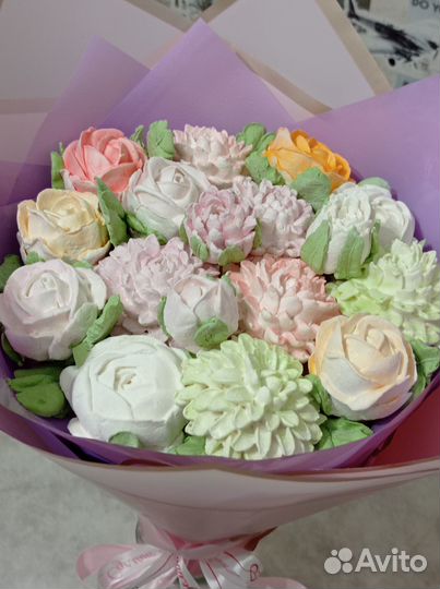 Сладкий букет из зефира на день рождения