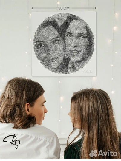 Картина RingString нитью из фотографии