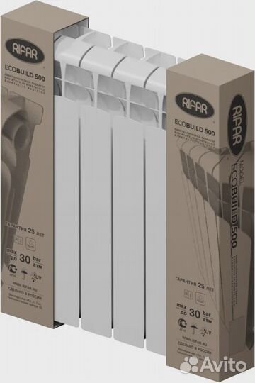 Радиатор биметаллический Rifar EcoBuild 300 6 сек