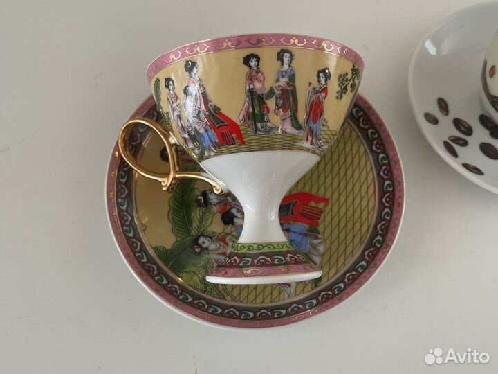 Чайная пара, кофейная пара и солонка