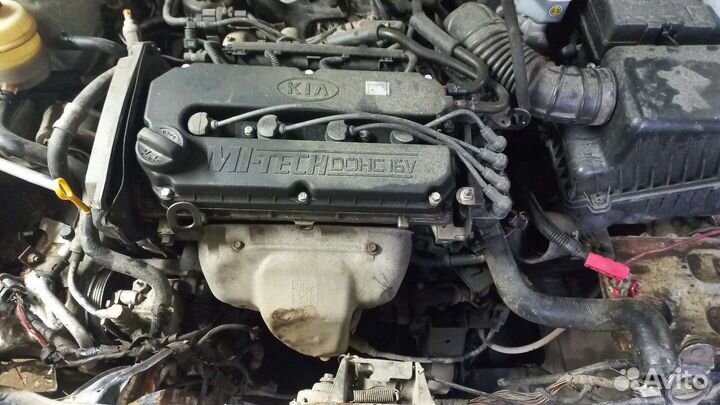 Двигатель на kia spectra 1.6 разбор Кия спектра