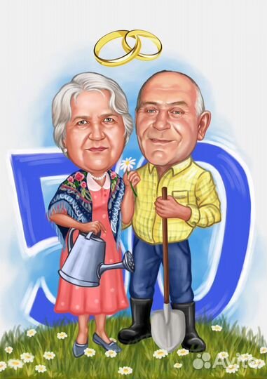 Шарж портрет по фото