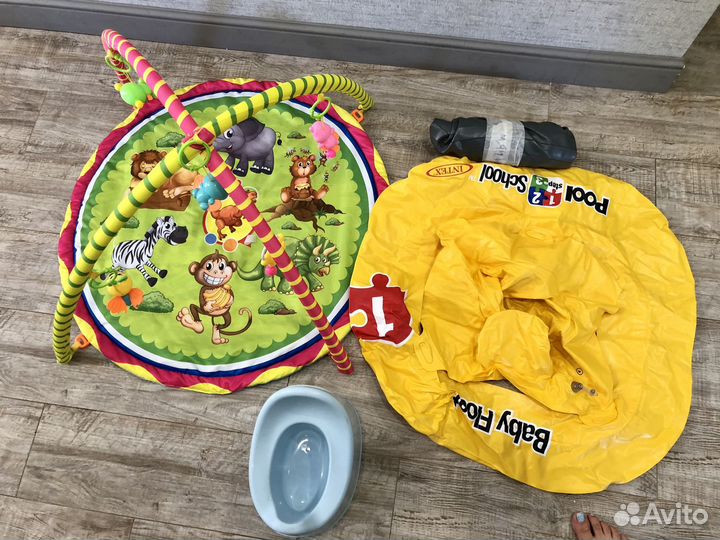 Мяч фитбол, горшок, круг для малышей, коврик