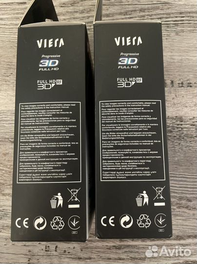 Очки 3D Panasonic 2 пары,запечатанные,новые