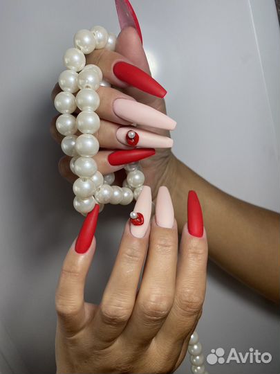 Маникюр наращивание ногтей