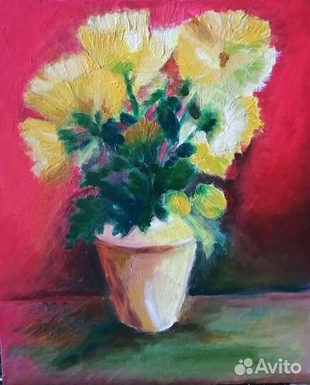 Картина маслом - Цветы