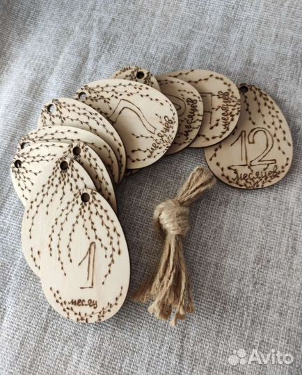 Таблички 1-12 месяцев новорожденному для фото