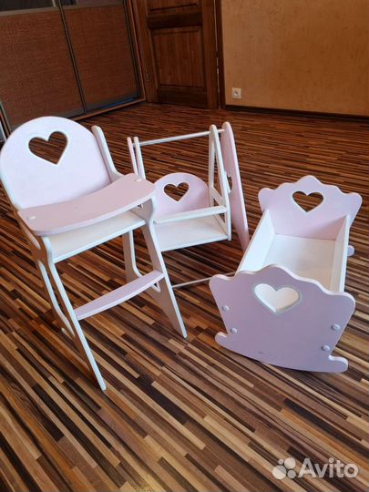 Мебель для куклы, стульчик для кормления