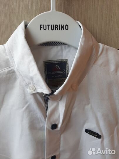 Белая рубашка slim