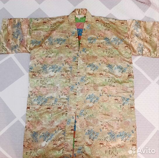 Халат натуральный шелк Golden dragon 52