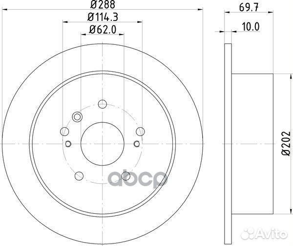 Диск тормозной зад ND1089K nisshinbo