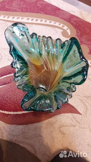 Вазы цветное стекло чехословакия
