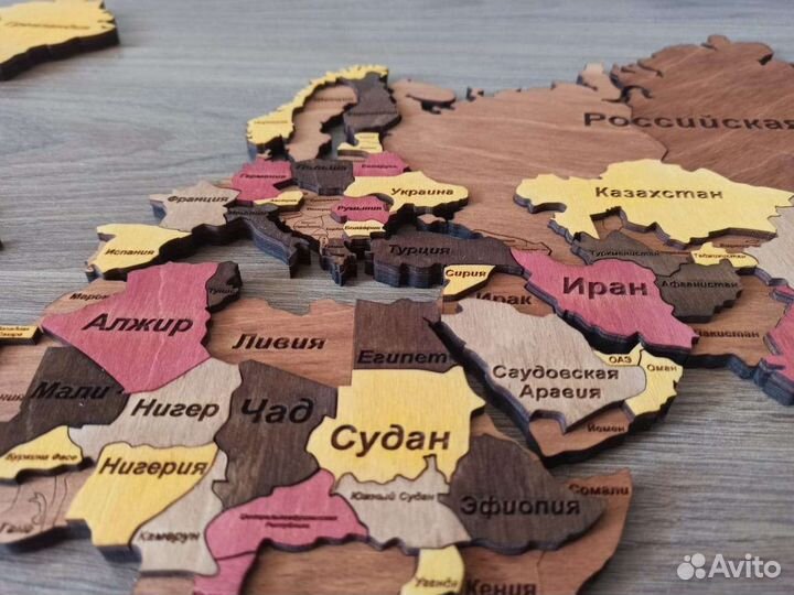 Карта мира двухуровневая