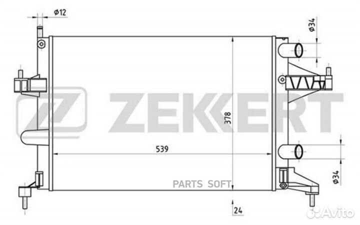 Радиатор охл. дв. Opel Corsa C 00- Tigra B 04