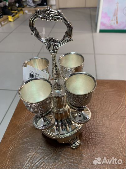 Празднечный набор мельхеоровых рюмок
