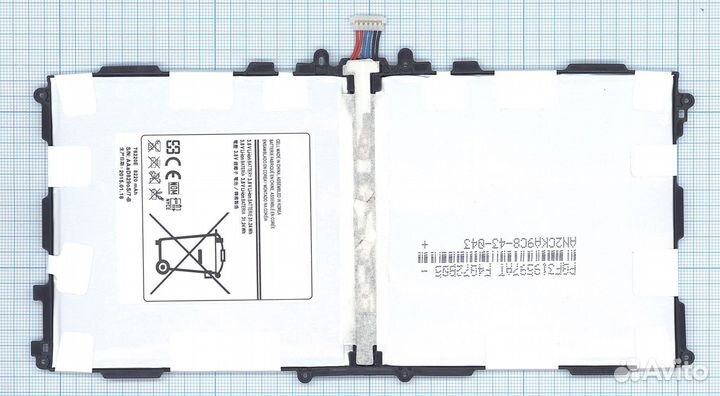 Акб T8220E для Samsung SM-P600 3.8V 8220mAh