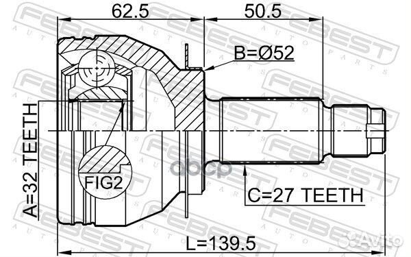 ШРУС 0810-B13MT 0810-B13MT Febest