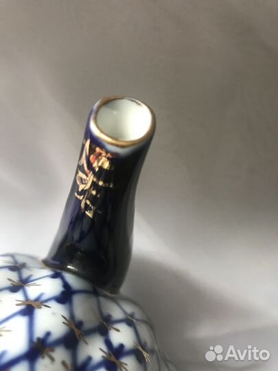 Кофейник тюльпан кобальтовая сетка лфз